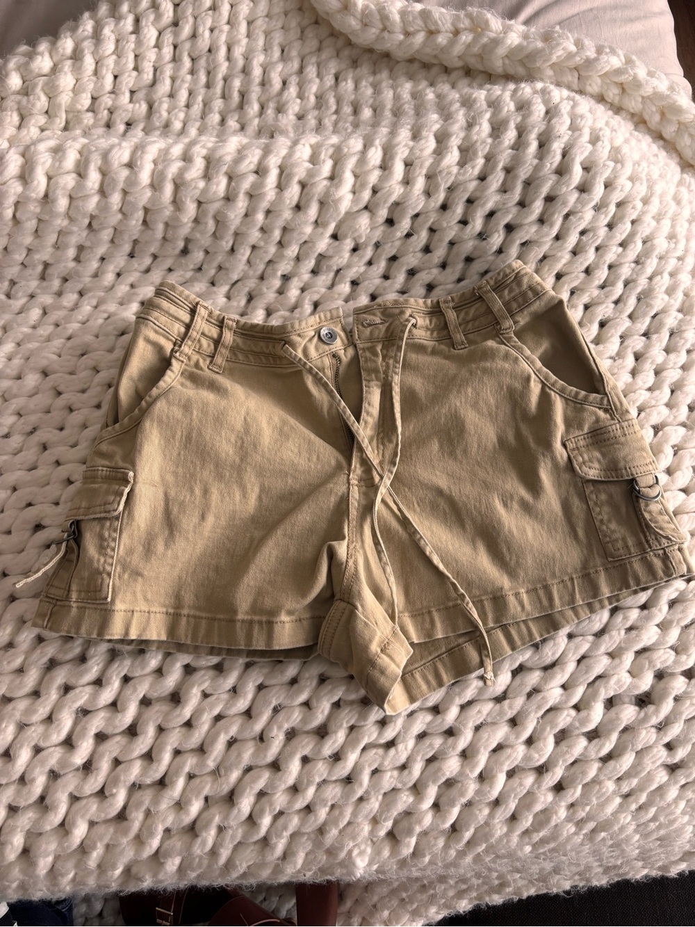 Sincerely Jules Tan Drawstring Cargo Shorts - Picture 2 of 6